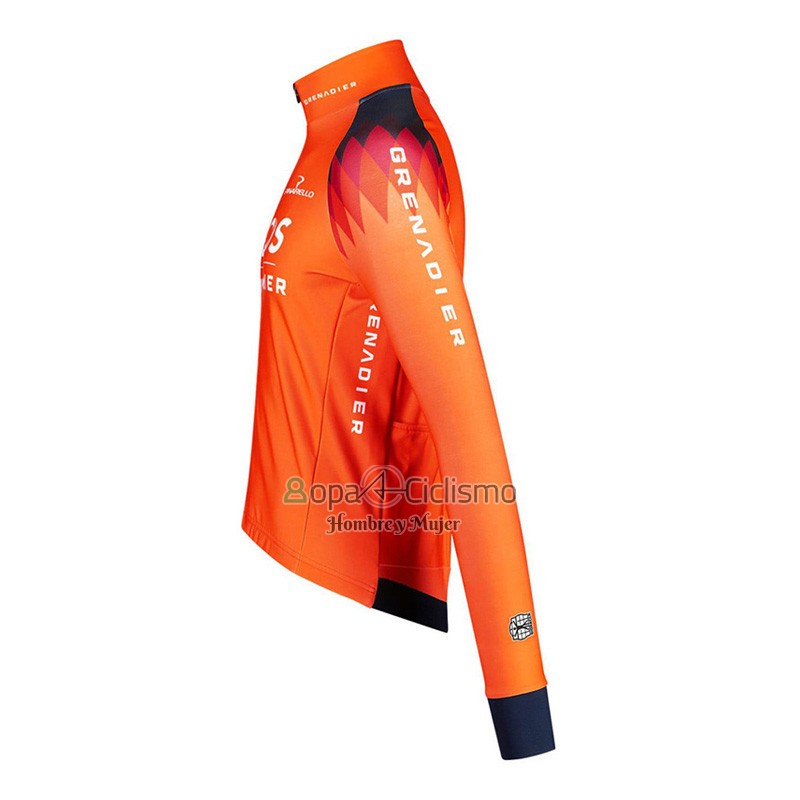 Ineos Grenadiers Ropa Ciclismo Culotte Largo 2023 Mangas Largas Naranja